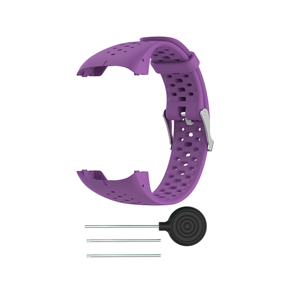 (Purple) Silicone Breathable Wristband Strap For Polar M400 M430 Gps Sports Smart Watch Purple 110691428295