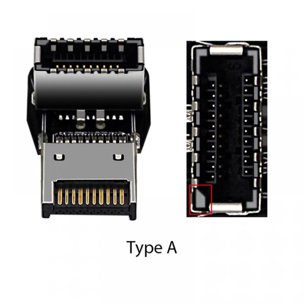 (Type A) Computer Motherboard Usb3.1 Type-E Interface 90 Degree Steering Elbow Front Type-C Installed Wiring 110691410931