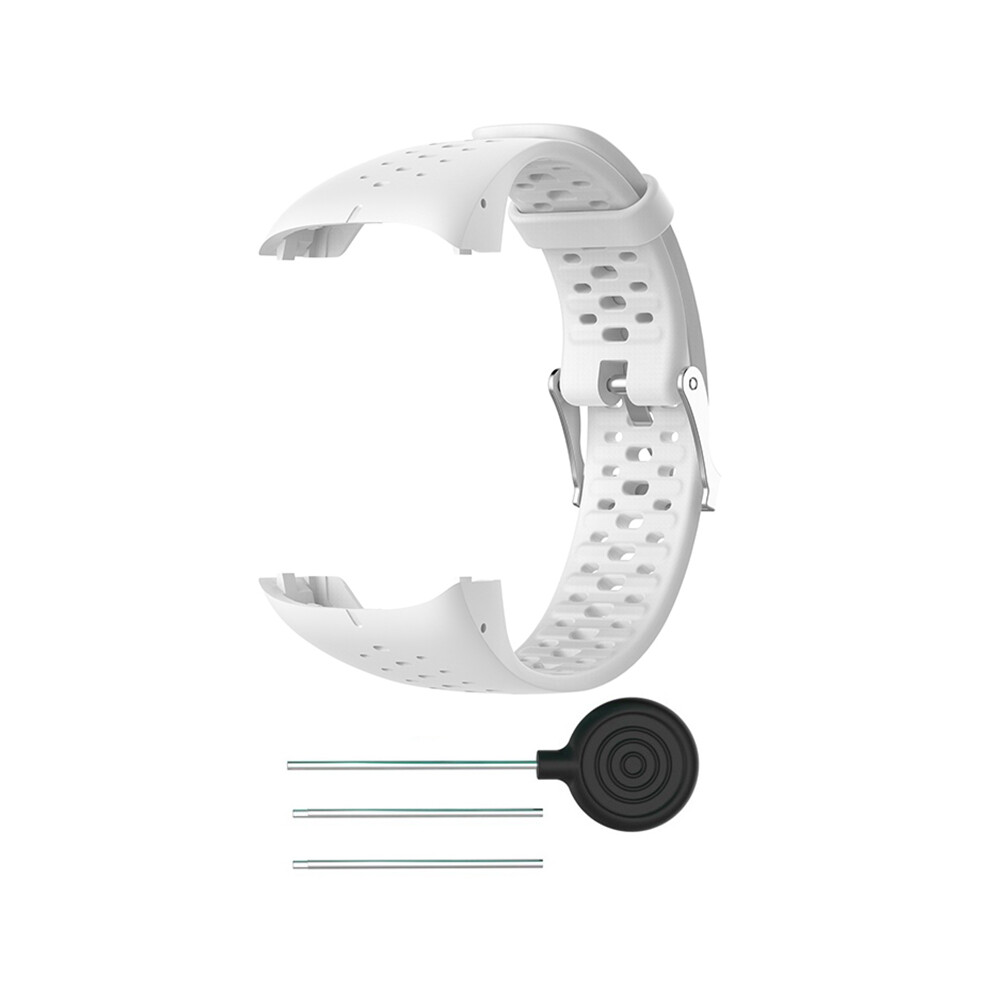 (White) Silicone Breathable Wristband Strap For Polar M400 M430 Gps Sports Smart Watch White 110691428233