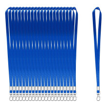 XHDA 100PCS Blue Lanyards for Neck, Lanyards for ID Badge, Lanyard with Metal Swivel Hook for ID Card Badge Holder