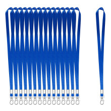 XHDA 20PCS Blue Lanyards for Neck, Lanyards for ID Badge, Lanyard with Metal Swivel Hook for ID Card Badge Holder