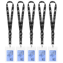 Avorast 5 Pack Cruise Lanyard for Ship Cards, Cruise Ship Lanyards with Waterproof ID Badge Holders for All Cruise, Cruise Ship Essentials for Royal