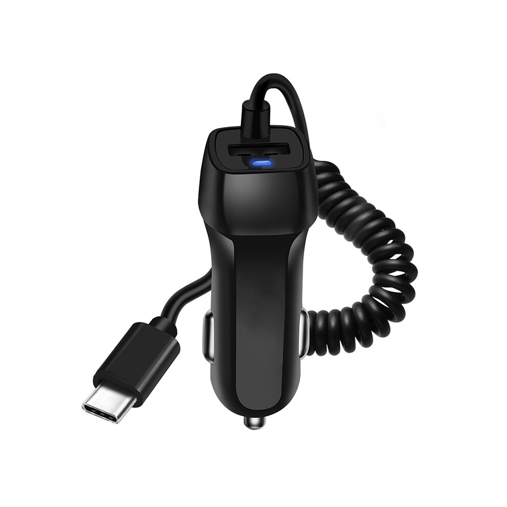 ( Type-C) Universal Multi-Protection Car Usb Fast Charger For Huawei P30/P30 Pro/P20/P20 Pro Black 123643890880