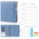 Agoer A5 Ring Binder Notebook,150 Sheets Refill Papers,Leather Planner Notebook with Dividers,6 Ring Binder Notebook with pockets and Zipper Envelopes 1