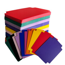 Card Dividers for Trading Cards, 7 x 9.6 cm, 100-Pack, 10 Assorted Colours, Premium Plastic