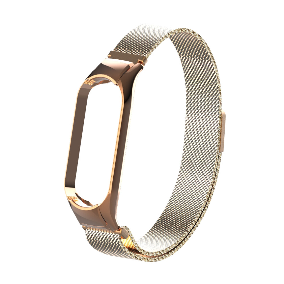 (Rose) Stainless Steel Strap Wristband Bracelet For Xiaomi Mi Band 5 Smart Sport Watch 320997866206