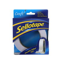Sellotape Double Sided Tape, Strong Double Sided Tape for Everyday Use, Mounting, Arts & Crafts, Easy to Use Double Sided Sticky Tape with Solid Grip