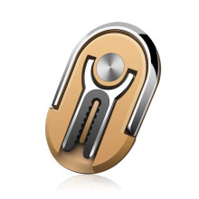 (gold) Multipurpose Mobile Phone Bracket Rotating Ring Holder Car Home Phone Mount