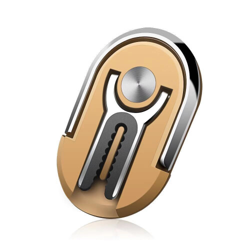 (gold) Multipurpose Mobile Phone Bracket Rotating Ring Holder Car Home Phone Mount
