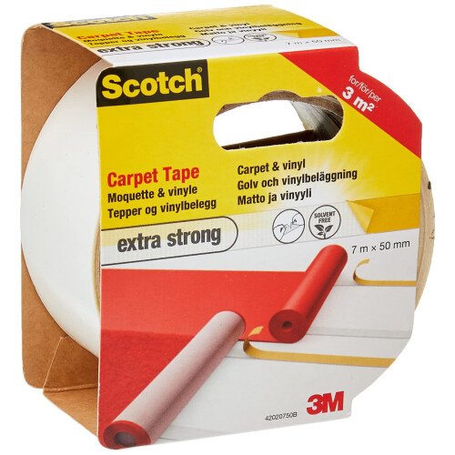 Scotch 4202750B Extra Strong Carpet Tape - White