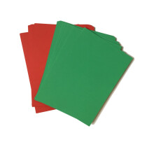 House of Card & Paper A4 210 x 297 mm Christmas Card - Red/Green (Pack of 100 Sheets)