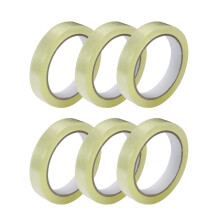 GTSE 6 Pack of Cellotape, 24mm x 66m per roll, Gift Wrap Clear Tape for Christmas and Birthdays, Crafts, Packaging Sellotape, Parcel Tape, Compatible