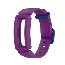 (Purple& Blue) Water-Resistant Silicone Replacement Band for Fitbit Ace 2, Inspire, and Inspire HR Fitness Watches