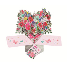SECOND NATURE Happy Mother's Day Bouquet Pop-Up Greeting Card 3D Pop Up Cards MPOP023