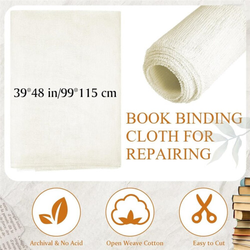 Book Binding Cloth Set Glue Brushes Book Repair Cloth Material for Repairing Binding Box Making 2