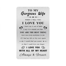 MOQIYXL To My Wife Christmas Card Gifts, Meaningful Birthday Card, My Wife Christmas Gifts from Husband, Mothers Day Present for Anniversary