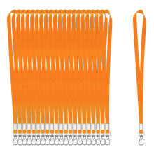 XHDA 100PCS Orange Lanyards for Neck, Lanyards for ID Badge, Lanyard with Metal Swivel Hook for ID Card Badge Holder