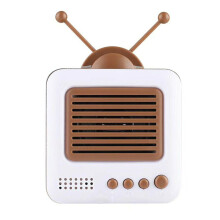 (Yellow) Portable Retro TV Style Bluetooth Speaker with Wireless Stereo Subwoofer and FM Radio