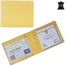 RHB Genuine Leather Disabled Blue Badge Holder with Timer Wallet ? Secured Disability Parking Permit Cover with Hologram Protection (Timer not