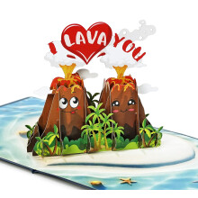 CUTPOPUP I Lava You Pop Up Anniversary Cards, Wedding Anniversary Card, 3D Valentines Day, Romantic Love Gifts for Her Him Wife Husband Mum Dad Son