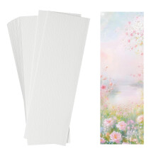 30Pcs Watercolor Paper Blank Bookmarks 1.9" x 7.8" White 140lb Heavyweight Watercolor cardstock Books Gift Bookmarks Painting Drawing DIY Craft for
