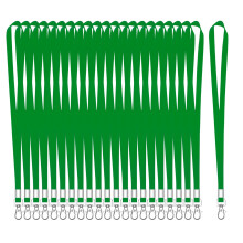 XHDA 100PCS Green Lanyards for Neck, Lanyards for ID Badge, Lanyard with Metal Swivel Hook for ID Card Badge Holder