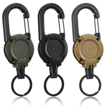Ymapinc Retractable Keychain Heavy Duty, 3 Pack Keyring Extende, Extendable Keyring with Clip, Lanyard for Keys, Key Chain Badge Holder, Lanyard