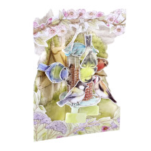 SANTORO Swing Card, 3D Pop Up Greeting Card - Garden Birds - For Her, For Mum, Birthday, Mother's Day