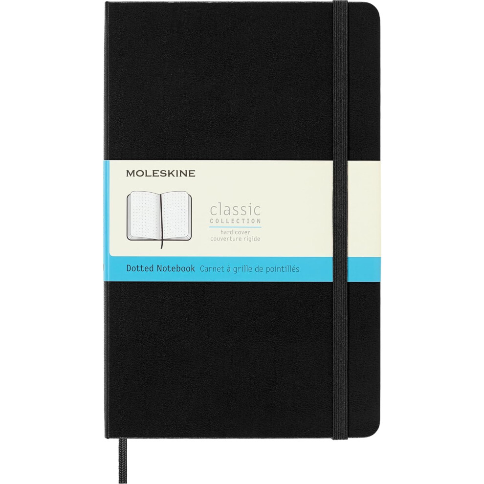 Photos - Notebook Moleskine Classic ,  With Dotted Pages, Hard Cover and Elastic Closure, Black, Large, 13 x 21 cm, 240 Pages 