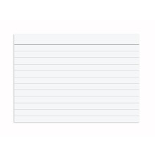 A6 Ruled Index/Revision Cards, Pack of 100, 300gsm Board, Zero Plastic Packaging