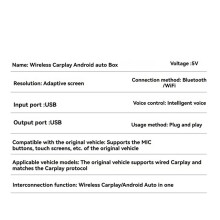 2-in-1-Adapter: Kabelloses CarPlay, Android Auto, AI Box, USB-Adapter, 5.0, Intelligente Sprachsteuerung, Kabelgebundenes zu