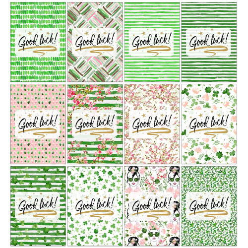 36 Good Luck Cards with 12 Different Designs (36 Set)