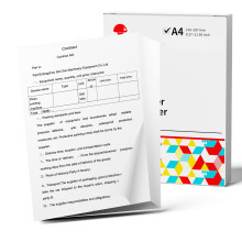 Phomemo A4 Printer Paper, White Single Sheet Quick-Drying Thermal Paper for M08F/P831/M832/M833/M834/M835 Portable A4 Thermal Printer, 8.27" x