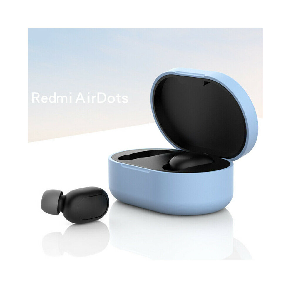 (Sky Blue) Silicone Cover For Xiaomi Redmi Airdots Wireless Headphone Earbuds Earphone Case Sky Blue 110691429940