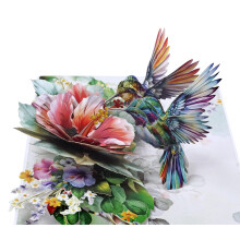 CUTPOPUP Hummingbird Couple Pop Up Anniversary Cards, Valentines Cards, Wedding Anniversary 3D, Husband Valentines Day Card for Him Her Wife Husband