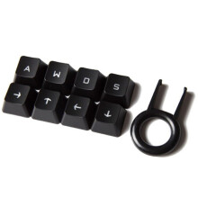 (Black) W/A/S/D & Arrow Backlit Keycaps for Logitech G910 G810 G413 Mechanical Keyboard