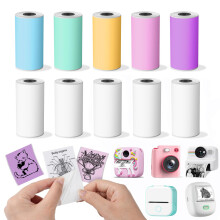 T02/M02 Sticker Paper Compatible with ORGSTA S002 Mini Printer, for Kids Camera Paper Roll Compatible with HiMont/Hangrui/MYSTILUCK/ETIKEZ Color Photo