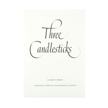 Three Candlesticks Luxury Writing Paper, 1 Pad, 50 Sheets, A5 - White