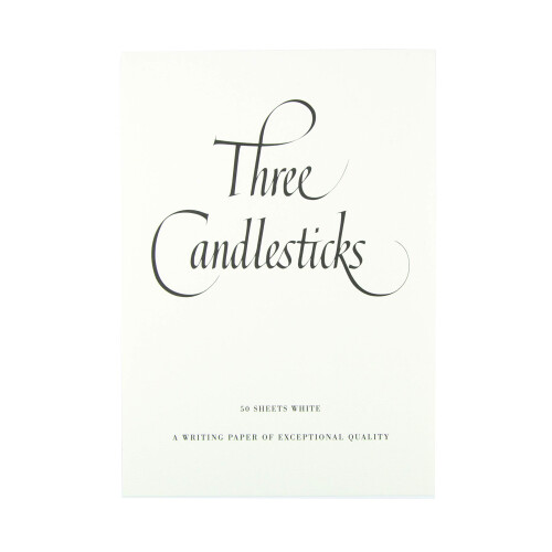 Three Candlesticks Luxury Writing Paper, 1 Pad, 50 Sheets, A5 - White