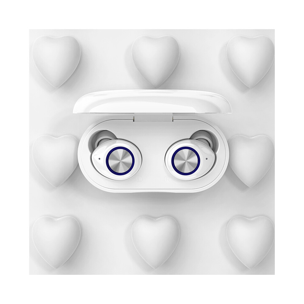 (White) Tw60 Tws Wireless Earphones Bluetooth 5.0 Hifi Stereo Headset Touch Control Handsfree Earbuds White 110691430342