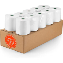 MUNBYN Thermal Paper 80x50mm, 10 Rolls Receipt Paper Work for Star Micronics TSP100 TSP143 Epson 80mm Receipt Printer Square POS Register, 80mm