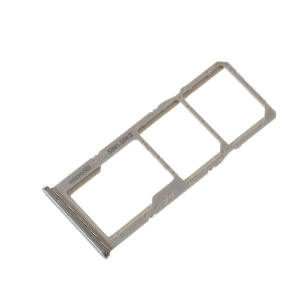 (Silver) Dual Sim Micro Sd Card Tray Holder Replacement For Samsung Galaxy A50 Sm-A505 Silver 320997866480