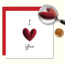 Giftinghouse 3d Valentines Card with Luxury Wax Seal and Envelope 15x15cm - Valentine's Day Cards for husband, wife, him, girlfriend, boyfriend -