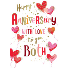 Avant Garde Studios Happy Anniversary To You Both Card - 9 x 6 inches