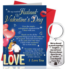 HOWAF Valentines Card for Husband, Valentine's Day Card for Husband, Valentine Card for Husband Valentines Day Card for Him, Valentines Keyring
