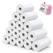 15 RollsKids Camera Paper Roll for Kids Camera Instant Print Paper Rolls, 57 x 25mm Thermal Papers for Kids Instant Cameras, for POS Terminal/Cash