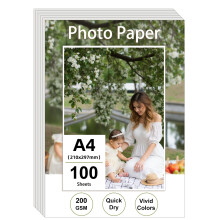 Ditwis 100 Sheets A4 Photo Paper ? 200 GSM Premium Glossy Printer Paper (210 x 297mm) for Photos, Certificates & Artwork