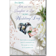 For A Special Son And New Daughter in law On Your Wedding day Large Card Lovely Verse