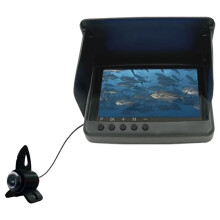 Kit Caméra 4K avec Moniteur 5 Pouces et Enregistreur Numérique Portable pour la Pêche Sous-Marine (Câble de 20 M, Vision Nocturne, Pêche en