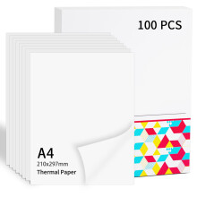 Thermal Printer Paper A4-8.27"?11.69" (210x297mm) Compatible with Phomemo, POLONO, TATTMUSE, vretti & A285M/M08F/M832/M832D/M834/P831 Thermal Printer,